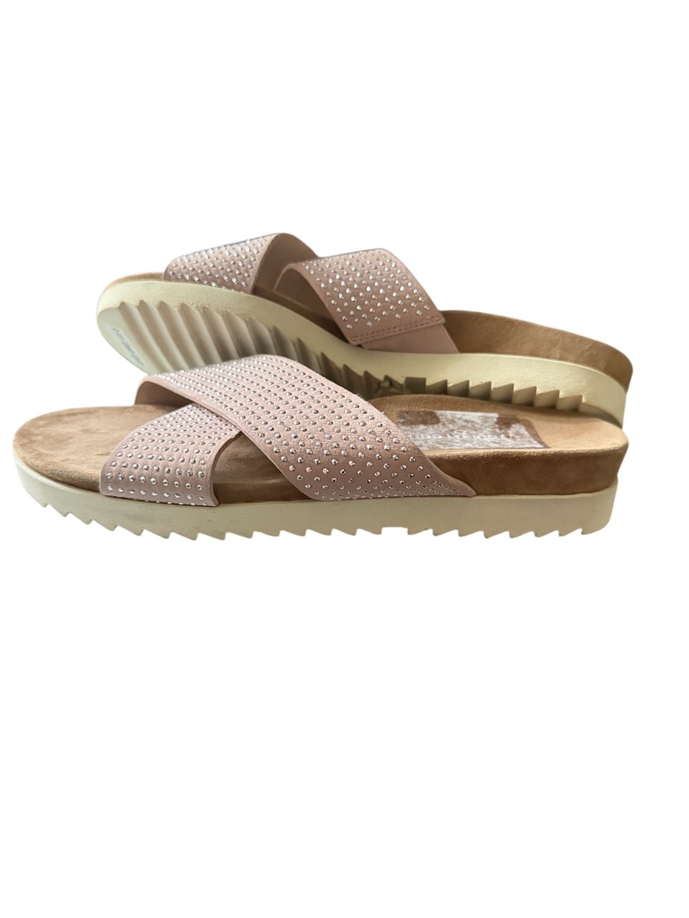 Paul Green‎ Pink Studded Cross-Strap Slide Sandals size 5UK/7.5US